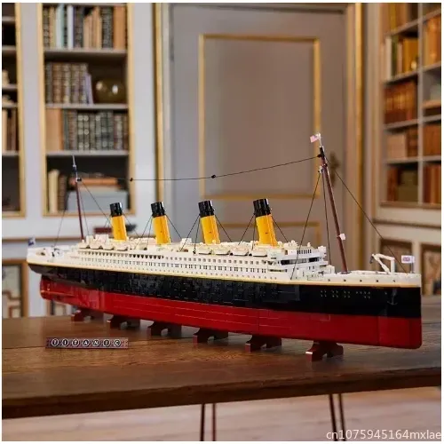 Neue 9090pcs Film Titanic große Kreuzfahrt schiff Schiff Modellbau steine Ziegel DIY Spielzeug