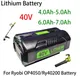 Batterie lithium-ion 40V aste pour Ryobi op4050 op40401 pop40200 op4050a pop40400 pop4050