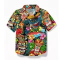 Tiki Moai camicie hawaiane stampate in 3D per uomo abbigliamento Vintage civity Horror Skull Graphic