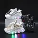 Baskets en cuir Air Mesh imperméables pour enfants chaussures de sport pour enfants baskets