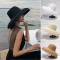 Chapeau de soleil de style Hepburn pour femmes et filles chapeau de paille design vintage