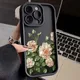 Coque antichoc en TPU avec peinture à l'huile pour Huawei étui de téléphone motif fleur rose