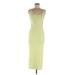 Forever 21 Casual Dress - Sheath: Green Solid Dresses - Women's Size Large