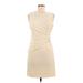 Zara Casual Dress - Sheath: Ivory Solid Dresses - Women's Size Medium