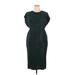 City Chic Casual Dress - Midi: Green Solid Dresses - Women's Size 3X Plus