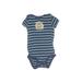 Just One You Made by Carter's Short Sleeve Onesie: Blue Stripes Bottoms - Size 12 Month