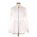Burberry Jacket: White Grid Jackets & Outerwear - Women's Size 14