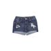 Mudd Denim Shorts: Blue Graphic Bottoms - Kids Girl's Size 12