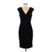 Lauren by Ralph Lauren Casual Dress - Bodycon: Black Solid Dresses - Women's Size 8