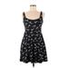 Aeropostale Casual Dress - Mini: Black Damask Dresses - Women's Size Medium