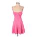 Zara Cocktail Dress - Mini: Pink Hearts Dresses - Women's Size X-Small