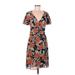 Proenza Schouler Casual Dress - Wrap: Orange Tropical Dresses - Women's Size 6