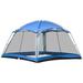 Outsunny 8 Person Tent Fiberglass in Blue | 78.74" H x 141.73" W x 141.73" D | Wayfair A20-274V01