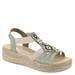 Rieker Regina 21 - Womens Euro 41 US 9.5 Green Sandal Medium