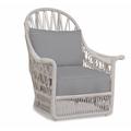 Birch Lane™ Lucan Rope Wing Chair Wicker/Rattan in Gray/White | Outdoor Furniture | Wayfair 192241CF204746D2B8DDA1516703CFDC