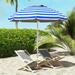 Arlmont & Co. Ozren Beach Umbrella in Blue/Navy/White | Wayfair 1485514C3C9B45DD86E1CFF18BA66439