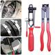 2pcs Joint Boot Clamp Pliers Set Hose Band Cut-off Pliers Car Banding Tool Kit