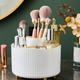 1pc Rotating Cosmetic Brush Storage Box - Cylinder Organizer For Lipstick, Eyebrow Pens, And More - Desktop Case For Easy Access And Convenient Storage