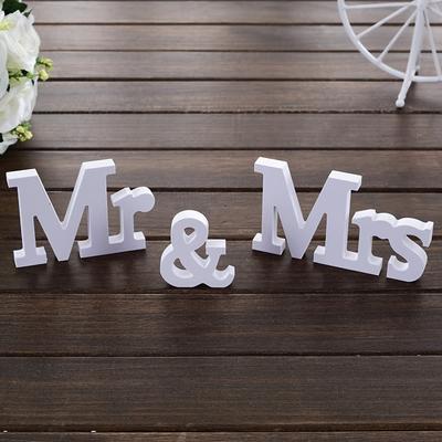 3pcs Mr & Mrs Wedding Supplies Alphabet Decoration Photography Props Wedding Party Decoration Supplies