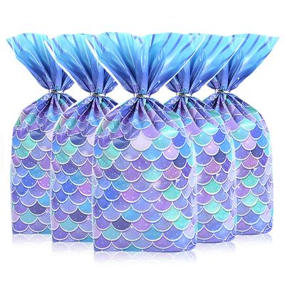 TEMU 30pcs, Mermaid Tail Candy Gift Bag Girl Little Mermaid Theme Birthday Party Supplies Cookie Bag Decoration Favors, Small Business Supplies, Food Packaging Bag, Packaging Bag, Baking Shop Supplies