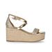 Serena Gold Wedge Sandal - Metallic - Michael Kors Heels