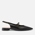 Sensa15 Shine Slingback Court Shoes - Black - Clarks Flats