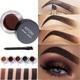 Long-lasting Waterproof Eyebrow Enhancers Cream With Eyebrow Brush - Natural Fast-drying Dye For Beautiful, Full Eyebrows