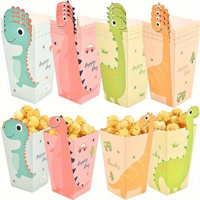 TEMU 12pcs Cute Dinosaur Popcorn Boxes For Birthday Party Decoration Candy Boxes Easter Gift Gift