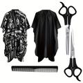 Hair Cutting Tools Salon Barber Hair Cutting Cape, Haircut Cape Accessories With Scissors Comb, Hair Cutting Tools Accessories For Women Men