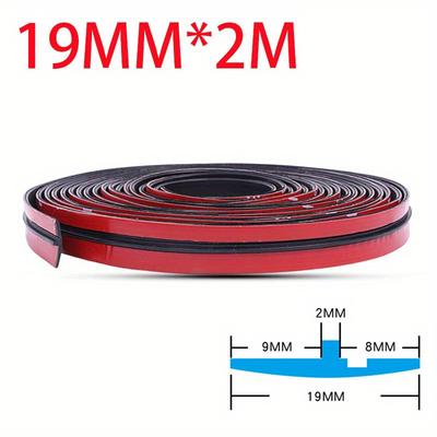 TEMU Noiseproof & Waterproof Rubber Strip For Car Windshield - Dustproof Weatherstrip For Roof Window Edge, , Non-woven Fabric, Weatherproof Seal|sleek Finish| Rubber Strip, Weatherstripping For Car Image