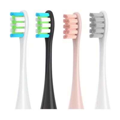4pcs Replacement Brush Heads For Oclean Flow/x/ X Pro/f1/ One/ Air 2 Electric Toothbrush Dupont Blue Green Soft Bristle Nozzles