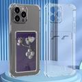 Transparent Simple Phone Case With Card Slot, Plug-able Card Phone Case, Protective Bright Feel Super Good Protective Case For Iphone, For S10 S20plus S20fe S21s22ultra S23+ Note20 A13 A14 A21s