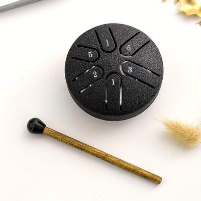 "3"" 6-note Mini Ethereal Drum For Meditation, Percussion, Instruments, Music, Yoga, Education, Black/green/purple/navy/golden"