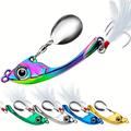 High-performance Zinc Alloy Fishing Lure With Rotating Sequins And Long-distance Vib Micro Tremor - Ideal For Catching Perch And Other Fish Outdoors