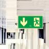 1pc Downward Exit Sign Safety Sign Glow In The Dark Photoluminescent Fire Safety Signs Escape Sign E11135
