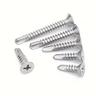 100pcs Gb15856.2 Din7504p Countersunk Tail Drilling 410 Stainless Steel Phillips Countersunk Head Self Drilling Self-tapping Screw Flat Head Drilling Screw Dovetail M4.2 M4.8