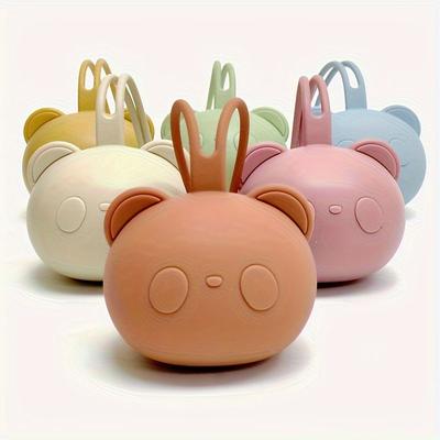 TEMU 1pc Silicone Bear Pacifier Case, Pacifier Silicone Dustproof Storage Bag, Portable Pacifier Holder