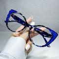 Blue Light Blocking Glasses Cat Eye Color Block Frame Clear Lens Computer Glasses Spectacles For Women Men