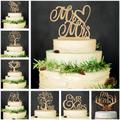 1pc, Mr. & Mrs. Wooden Cake Toppers - Perfect For Wedding Cakes And Dessert Tables - Add A Touch Of Elegance To Your Baking And Party Decor
