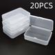 5/10/20pcs Plastic Mini Storage Box, Transparent Box, Portable Jewelry Box, Flip Packaging Organizer Case, For Mini Items