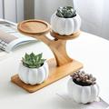 1pc Tiered Plant Stands Succulent Pot Small Plant Shelf Stand For Indoor Plants Mini Wooden Corner Display Rack For Tabletop Windowsill Flower Shelf Garden Home Office Desk Decor Bathroom Accessories