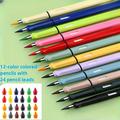 36pcs/set Color Pencils, Colored Eternity Pencil 12 Colors Erasable Color Core Positive Pencil Color Pen No Sharpening Student Adult Painting Crayon Christmas, Halloween, Thanksgiving Gift