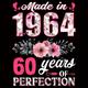 1pc Applique Patches 1964 Floral 60th Birthday Beautiful Pattern Transfer Stickers Women Clothing Accessories
