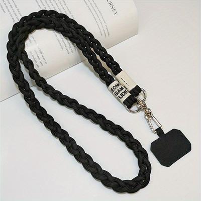 TEMU 1pc Mobile Phone Lanyard Crossbody Can Back Strong And Durable Anti-loss Lanyard Outdoor Hiking Men And Women Woven Straps Image