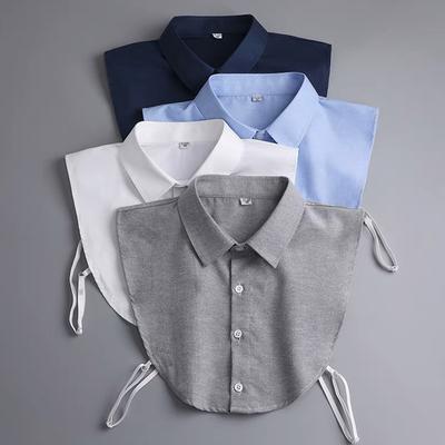 Fashion Men's Fake Collar, Blouse Business Formal Shirt Detachable Collar, Solid Color Lapel False Collar Men Top Collars Decor, Ideal Choice For Gifts