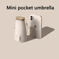1pc Six-fold Mini Pocket Umbrella, Outdoor Uv Protection Ultralight, Folding Sixfold Umbrella Sunshade Umbrella, Sunny And Rainy Dual-use Uv Protection Umbrella, Compact Umbrella