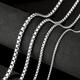1pc Men's And Women's Stainless Steel Square Pearl Necklace Fashion Jewelry Accessories18-32 Inches