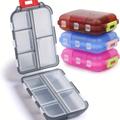 1 Pack Pill Case Portable Small Weekly Travel Pill Organizer Portable Pocket Pill Box Dispenser For Purse Vitamin Fish Oil Compartments Container Medicine Box