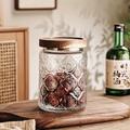 Airtight Glass Storage Jar With Bamboo Wooden Lid - Perfect For Storing Tea, Coffee, Sugar, Candy, Cookie & More!