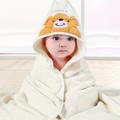 Baby Cute Bathrobe Super Absorbent Quick-drying Hooded Bathrobe Cartoon Pattern For 0-3 Y Sleeping Beach Suitable